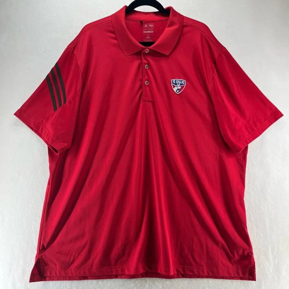Adidas Puremotion Shirt Mens Size 2XL FC Dallas MLS Performance Short Sleeve Red